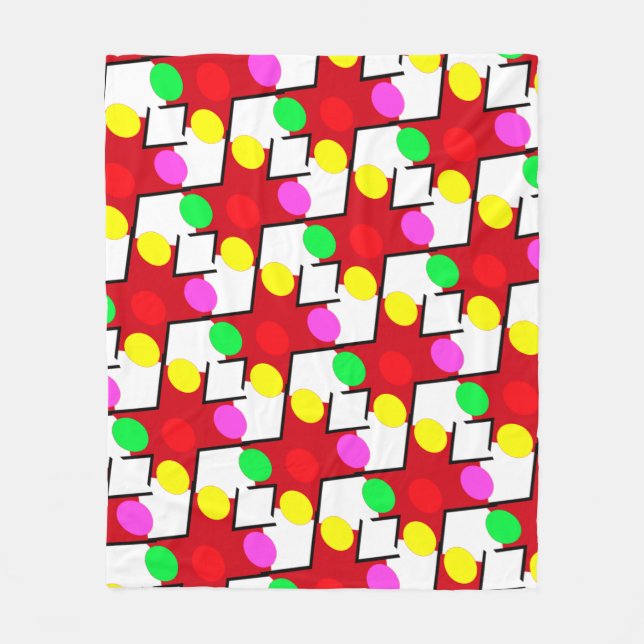 COUVERTURE POLAIRE GRAND BÉBÉ BRIGHT MOTIF BUBBLY HEUREUX (Devant)