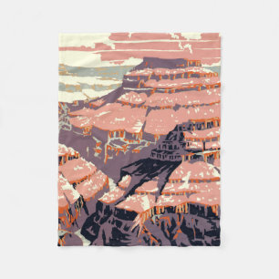 Couverture Polaire Grand Canyon Western Graphic Art American