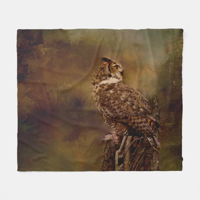 Couverture Polaire Grand-duc de la Corne (Devant (Horizontal))