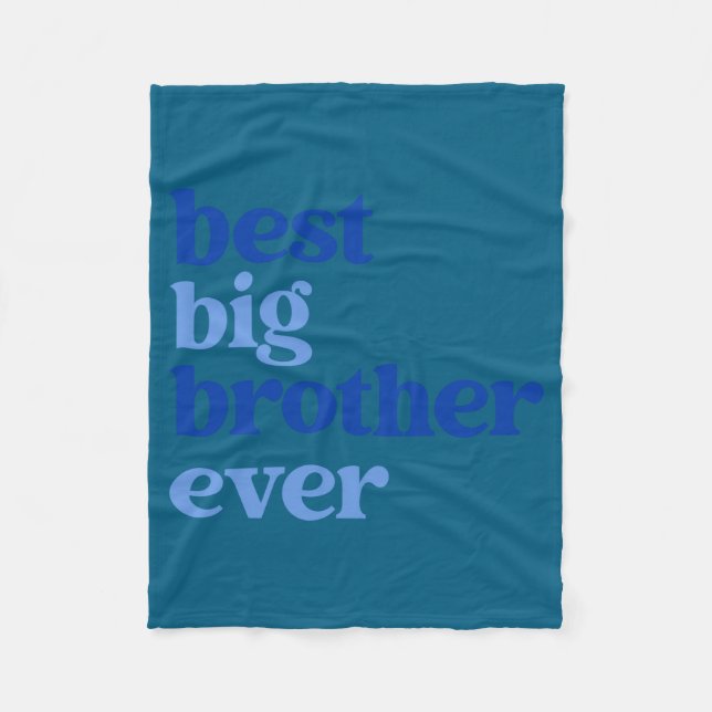 Couverture Polaire Grand Frère Toujours Gris Avec Texte Bleu Garçons  (Devant)