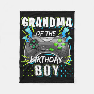 Couverture Polaire Grand-Mère De L'Anniversaire Garçon Matching Vidéo