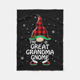 Couverture Polaire Grand-mère Gnome Buffalo Plaid Matching Family