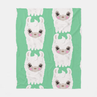 Couverture Polaire Grand motif mignon de lama