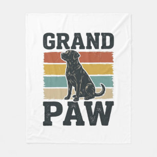 Couverture Polaire Grand Paw Vintage Chien Grand-père Conception de T