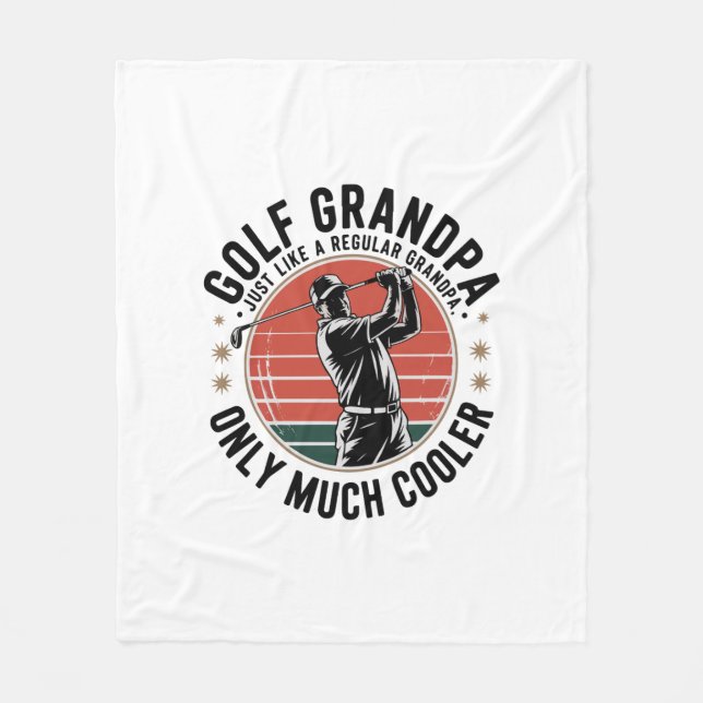 Couverture Polaire Grand-père de golf comme un groupe régulier (2) (Devant)