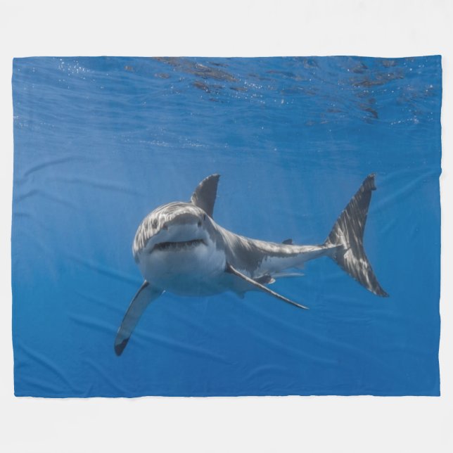 COUVERTURE POLAIRE GRAND REQUIN BLANC (Devant (Horizontal))