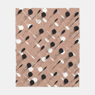 Couverture Polaire Grandes géométriques Brown Motif sans fil