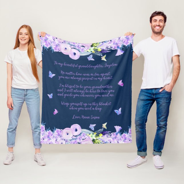 Couverture Polaire Grandgirl Fleece Blanche (En situation)