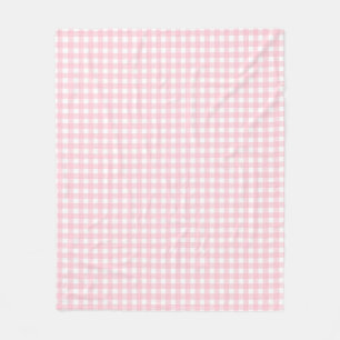 Couverture Polaire Grandmillennial Preppy Pink Plaid En vichy