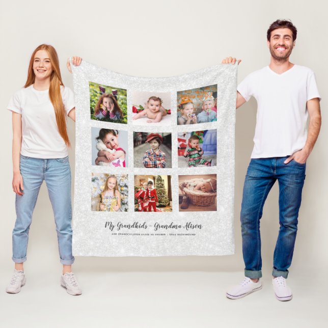 Couverture Polaire GRANDPARENTS CADEAUX DE PHOTOS - Parties scintilla (En situation)