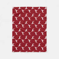 Grands Danois Silhouettes Motif Rouge et Blanc