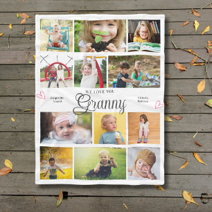 Couverture Polaire Granny We Love You Personalized Hearts