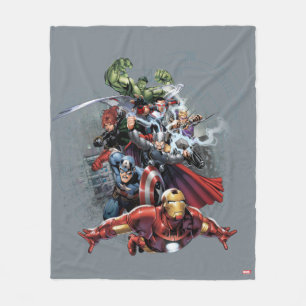 Couverture Polaire Graphique d'attaque d'Avengers