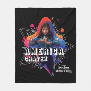 Couverture Polaire Graphique de caractères étoilés America Chavez