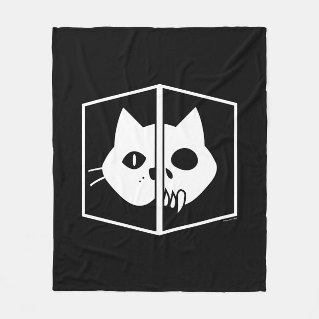 Couverture Polaire Graphique de chat de Schrödinger (Devant)