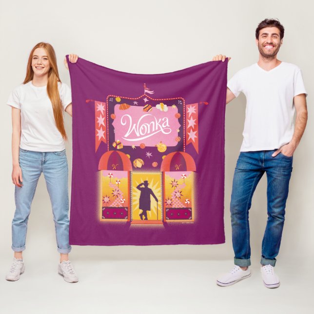Couverture Polaire Graphique de la boutique Wonka Candy (En situation)