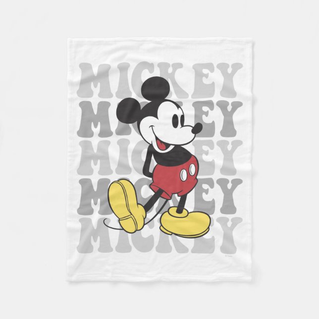 Couverture Polaire Graphique de la souris rétro Mickey de Disney (Devant)