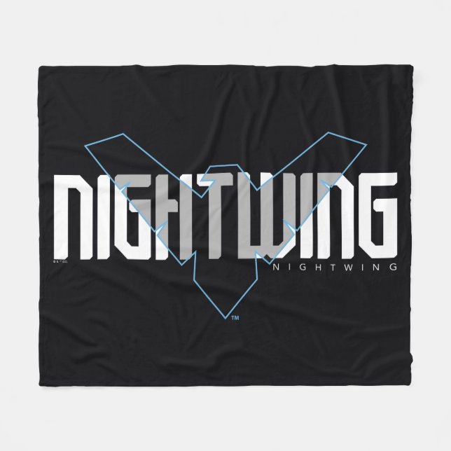 Couverture Polaire Graphique de nom high-tech Nightwing (Devant (Horizontal))