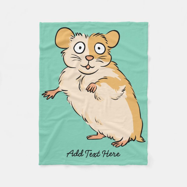 Couverture Polaire Graphique fait sur commande mignon de hamster (Devant)
