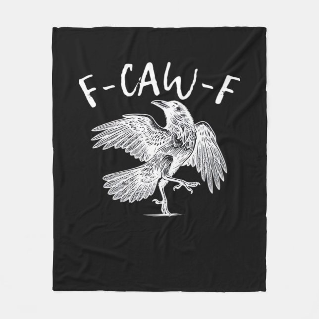 Couverture Polaire Graphique vintage F-Caw-F Raven (Devant)