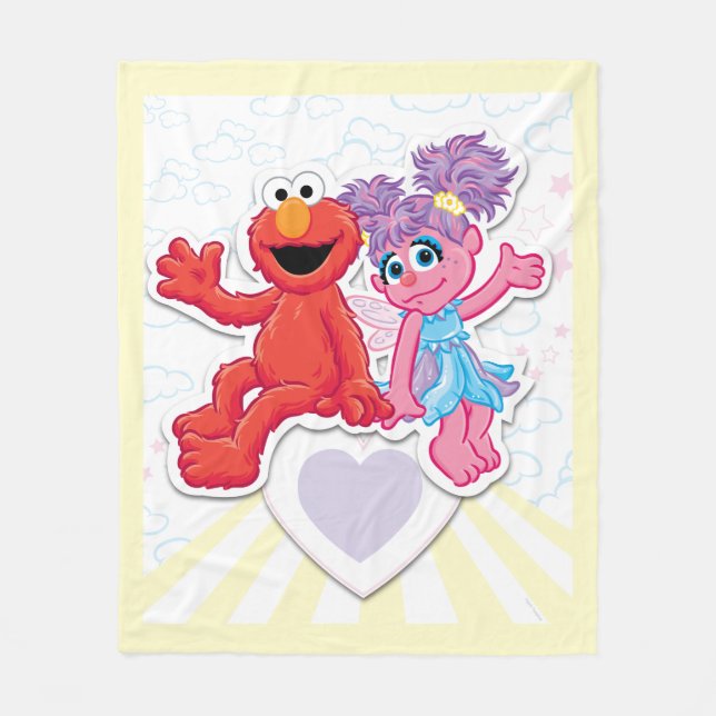 Couverture Polaire Graphisme d'Abby et Elmo (Devant)