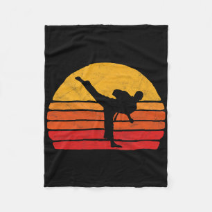 Couverture Polaire Graphisme de style solaire 80's avec coup de pied 