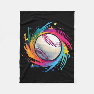 Couverture Polaire Graphisme Joueur et Fan de Baseball 