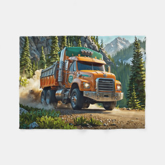 Couverture Polaire Gravure - Camion