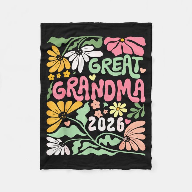 Couverture Polaire Great Grandma Est. 2026 Promoted To Great Grandma  (Devant)