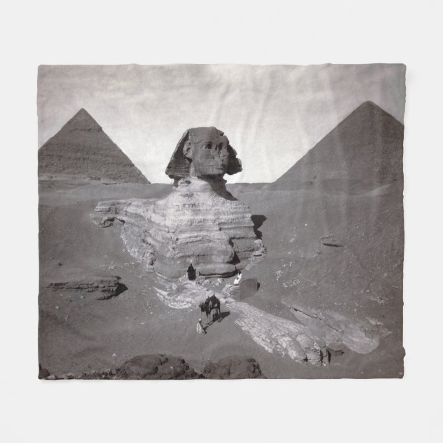 Couverture Polaire Great Sphinx & Gizeh Pyramides Necropolis Egypte (Devant (Horizontal))