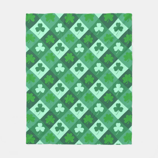 Couverture Polaire Green clover pattern for St Patricks day (Devant)