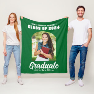 Couverture Polaire Green Graduate Photo Arch Moderne 2024 Graduation