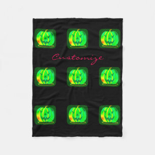 Couverture Polaire Green Jack olantern Halloween Thunder_Cove