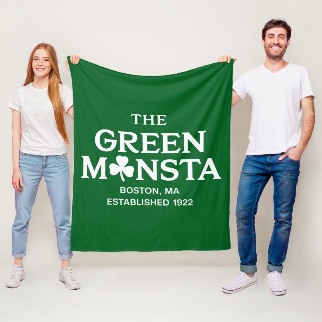 Couverture Polaire Green Monsta Boston Green Monstah cadeau de baseba (En situation)