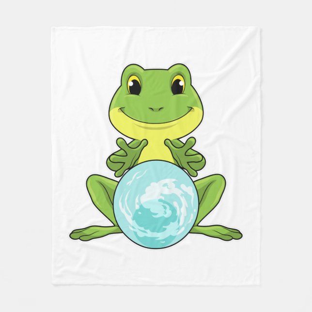 Couverture Polaire Grenouille avec boule de cristal (Devant)