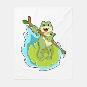 Couverture Polaire Grenouille comme randonneur avec bâton