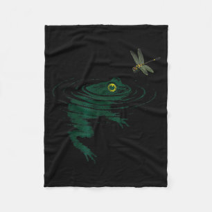 Couverture Polaire Grenouille nageante, libellule Grenouille, Graphiq