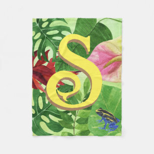 Couverture Polaire Grenouille tropicale feuille