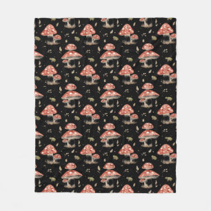 Couverture Polaire Grenouilles des bois et champignons Amanite tue-mo