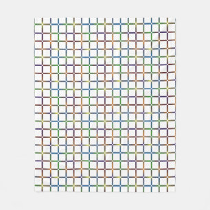 Couverture Polaire Grille arc-en-ciel colorée avec espace négatif