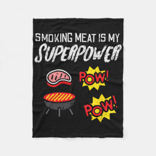 Couverture Polaire Griller de la viande mon superpouvoir Bbq Barbecue