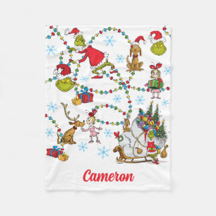 Couverture Polaire Grinch Classique   Grinch & Max avec traîneau