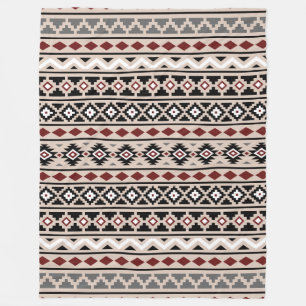 Couverture Polaire Gris blanc noir de motif aztèque de l'essence II