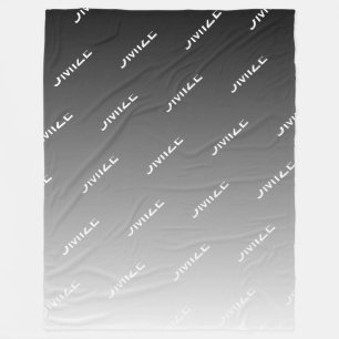 Couverture Polaire Gris (couleur changeable) Ombre & Motif de texte
