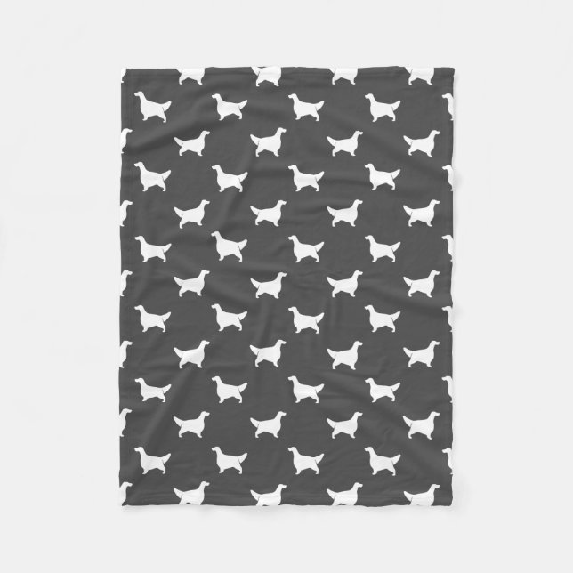 Couverture Polaire Gris de motif de silhouettes de poseur anglais (Devant)