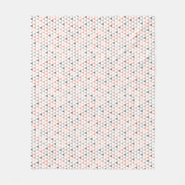 Couverture Polaire Gris Gris Beige Neutre Motif moderne géométrique (Devant)