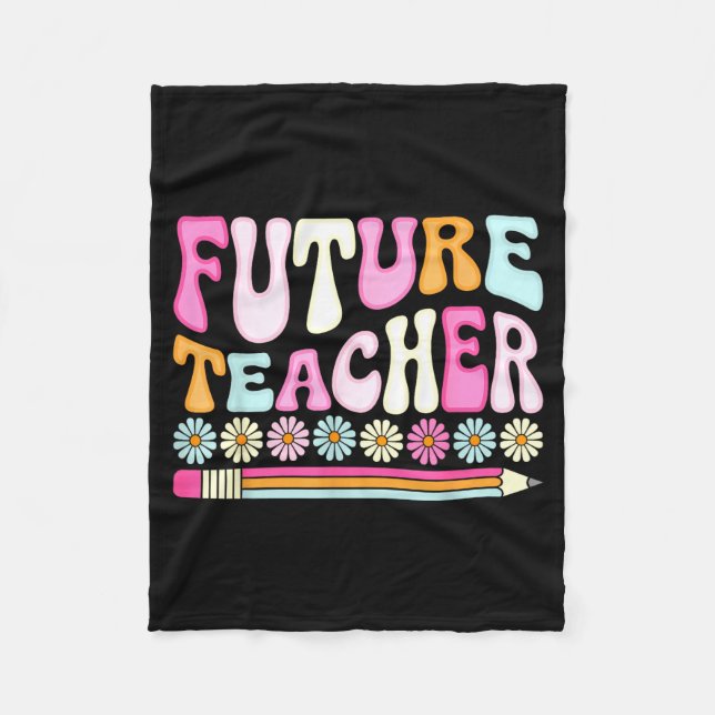 Couverture Polaire Groovy Future Teacher Student Graduation Teacher I (Devant)