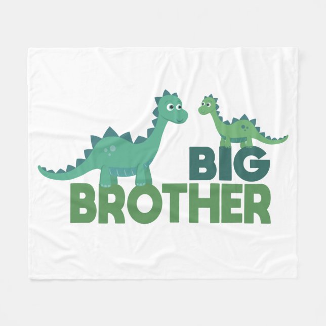 Couverture Polaire Gros frère dessin animé dinosaure garçons pépinièr (Devant (Horizontal))