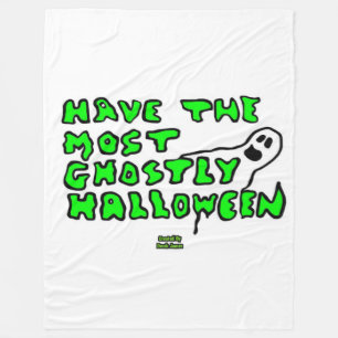 Couverture Polaire Grosse Blanche-Toison d'Halloween