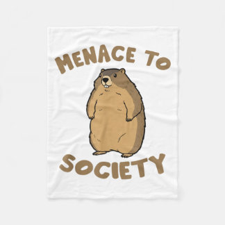 Couverture Polaire Groundhog Lover Wildlife Animal Groundhog Menace T
